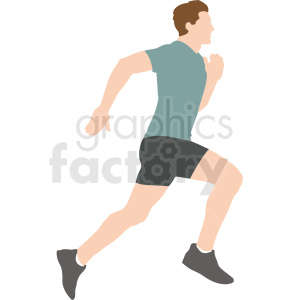 Illustration of a man running, highlighting physical activity and fitness.