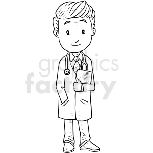 doctor black and white tattoo vector design