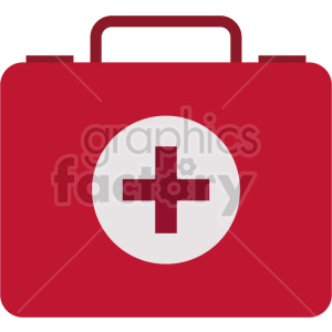 first aid medical case vector graphic clipart
