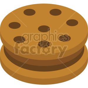 isometric cookies vector icon clipart 4