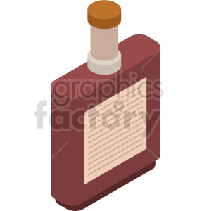 isometric syrup vector icon clipart 2