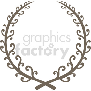 Classic Brown Laurel Wreath