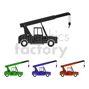 crane truck clipart set