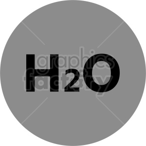   h2o icon vector clipart 