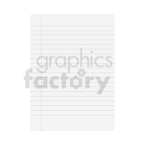 blank lined paper vector clipart