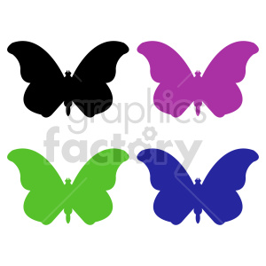   butterfly silhouette vector clipart 04_1 