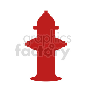 Red silhouette of a fire hydrant on a white background.