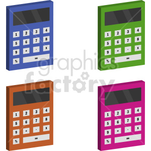 calculator bundle vector graphic