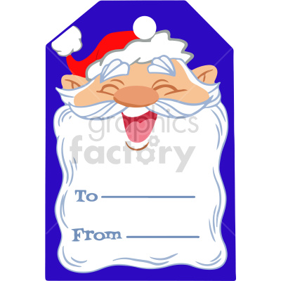 Santa Claus Gift Tag for Holiday Presents