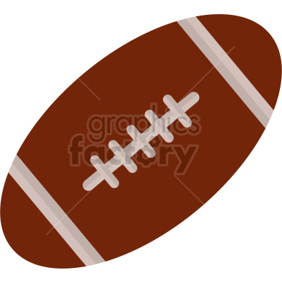 The clipart image shows a cartoon graphic of a football.
