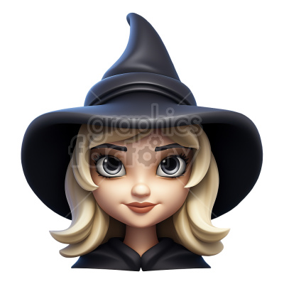 witch female cartoon 3d with blond hair