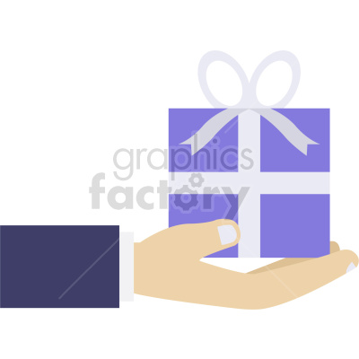 Hand holding wrapped present