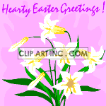 Easter greetings animated lily card