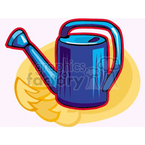 Blue watering can