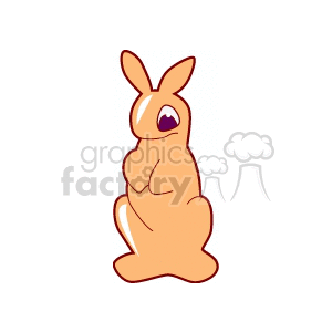 The image is a simple cartoon of a kangaroo. The kangaroo appears stylized and simplified, standing upright with a visible pouch.
