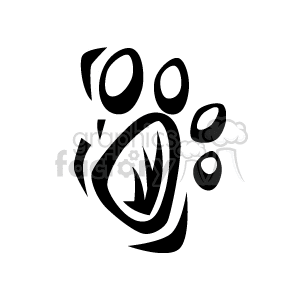 Cartoon paw print