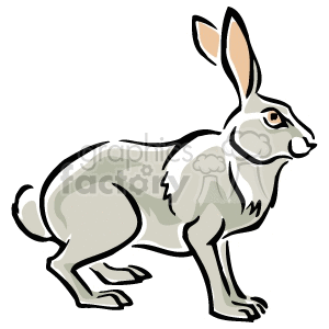 The clipart image depicts a hare (or rabbit)