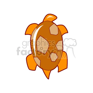 Abstract orange turtle