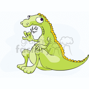 Cartoon dragon holding a weed