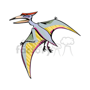 Colorful Pterodactyl - Prehistoric Flying Dinosaur