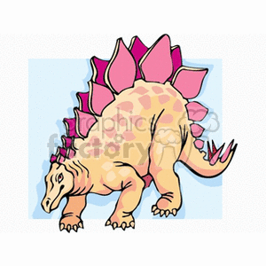 Cartoon Stegosaurus Illustration – Cute Dinosaur