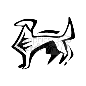 Abstract Dog - Stylized Canine Silhouette