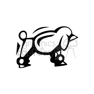 Black and White Stylized Dog