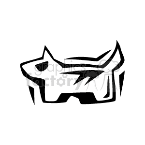 Stylized Dog - Black and White Canine Design