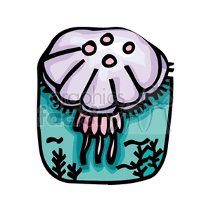 Cartoon Jellyfish Illustration - Ocean Life