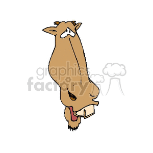 The clipart image contains a cartoonish depiction of a horse's head with an exaggerated expression.