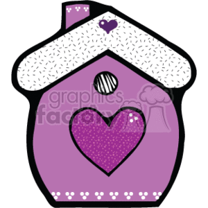 Purple birdhouse