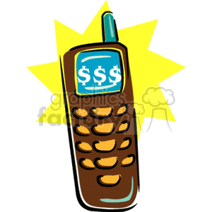 Mobile Phone with Dollar Signs