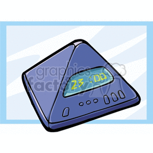 Illustration of a Triangular Digital Alarm Clock