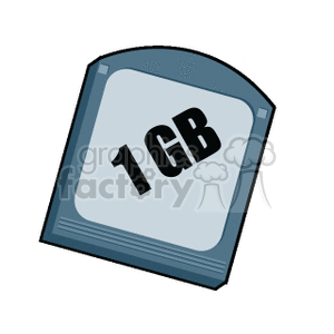 Clipart of a 1GB memory card.