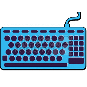 Stylized Blue Computer Keyboard