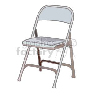 Gray Metal Folding Chair