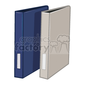 Blue and Gray Binders