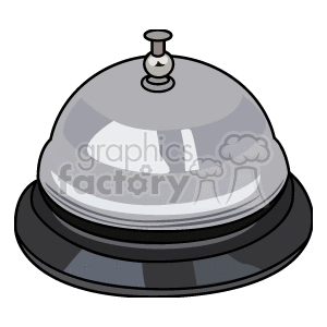 Clipart image of a hotel service bell.