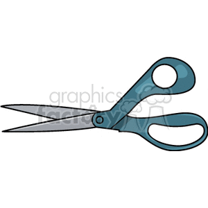 Scissors with Blue Handles