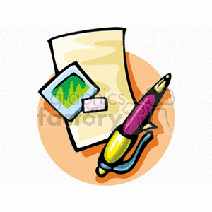 Illustration of Pen and Paper