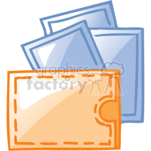 The clipart image shows a collection of folders, typically used for holding and organizing documents in an office setting. These represent business office supplies, which are essential for keeping paper files and documents sorted and accessible for work purposes. The illustration style is simple and uses a limited color palette, commonly used in corporate and educational materials to depict the concept of paperwork and document management.