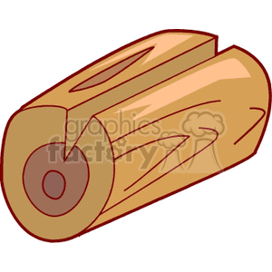 Cut Log with Wood Grain