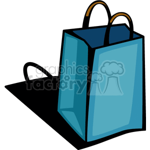 Blue paper bag