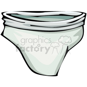 A clipart image of white briefs or underwear.