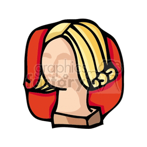 Mannequin Head with Blonde Hair