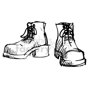 Sketched drawing of  boots