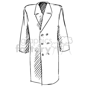 Hand-Drawn Trench Coat Sketch