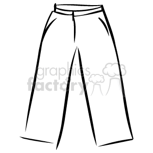 Simple black and white clipart image of a pair of pants.