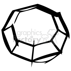 A black and white clipart image of a faceted gemstone or diamond.