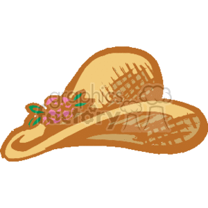 Garden hat with flowers